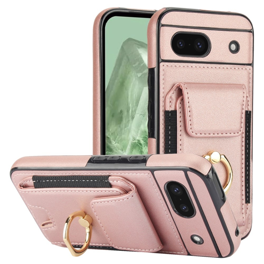 För Google Pixel 8a Kickstand Case Telefonfodral med Kortfack