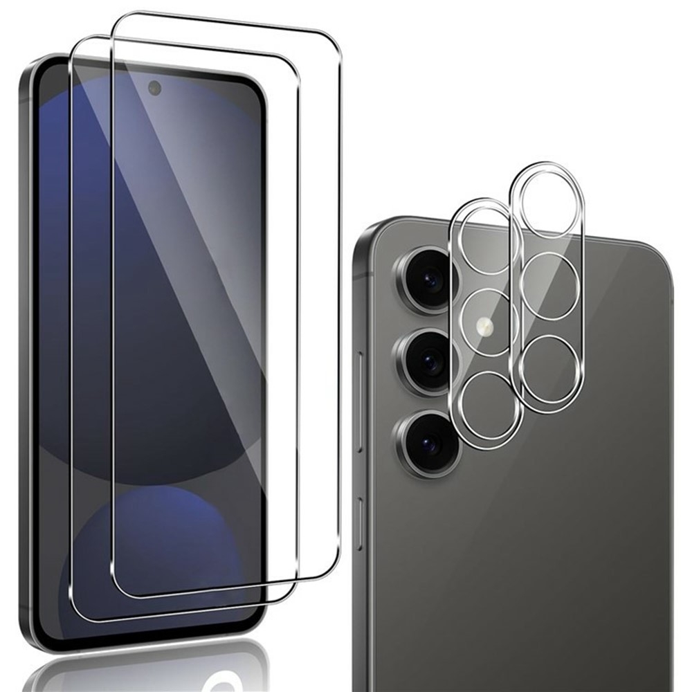 2 st För Samsung Galaxy A26 5G Härdat Glas Skärmskydd med Kamera Linsskydd