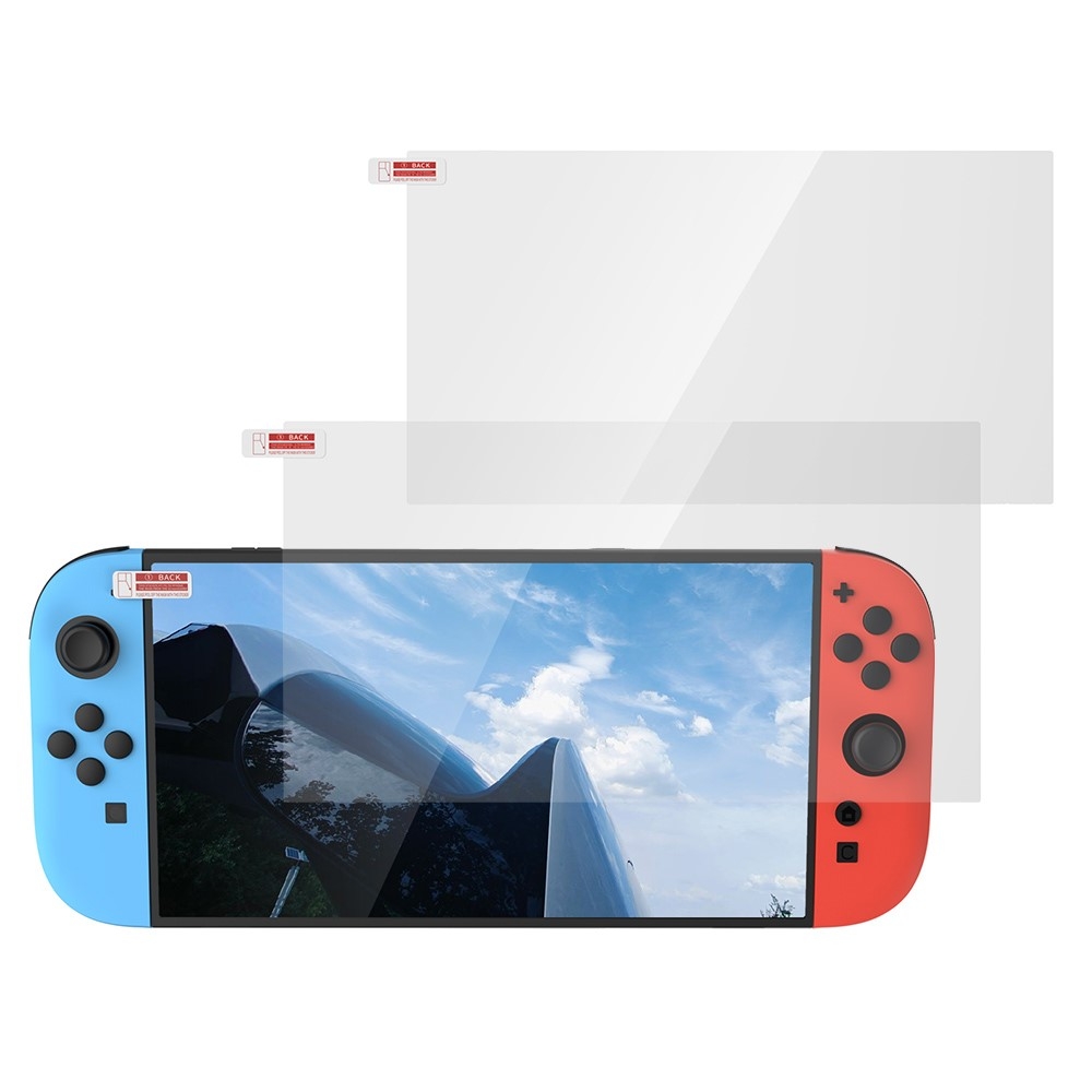 Dobe 2 styck Härdat Glas Skärmskydd Kompatibel med Nintendo Switch 2