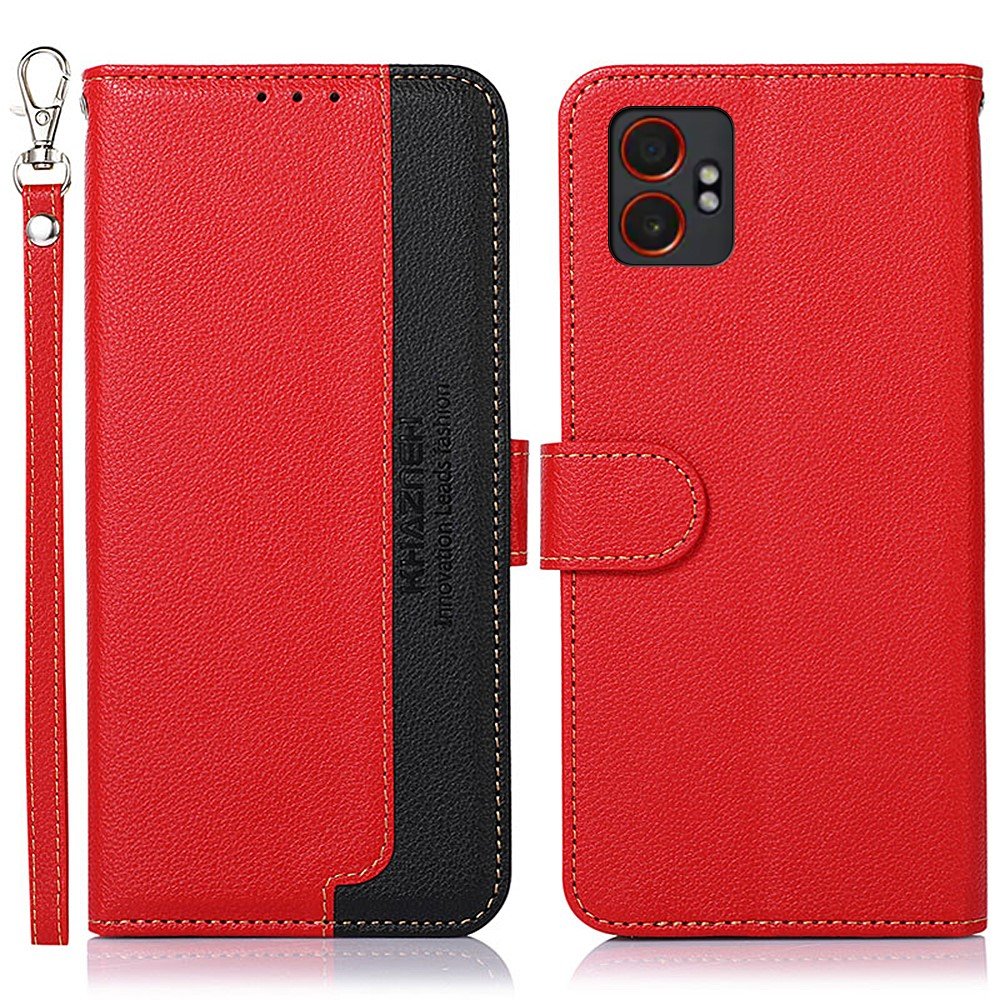 KHAZNEH Samsung Galaxy Xcover 7 Pro Plånboksfodral Röd/Svart