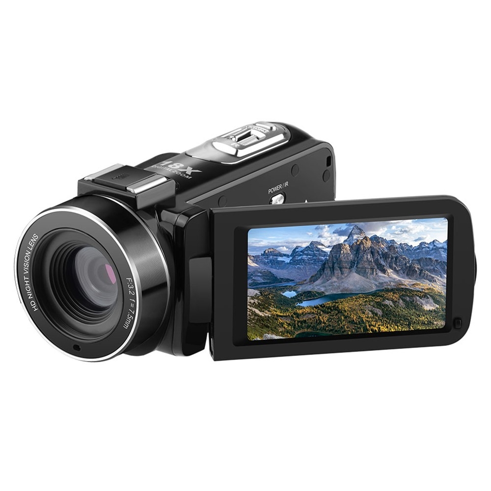 Videokamera ORDRO B320 3" IPS Infrarødt nattsyn 18X zoom 30MP digitalkamera