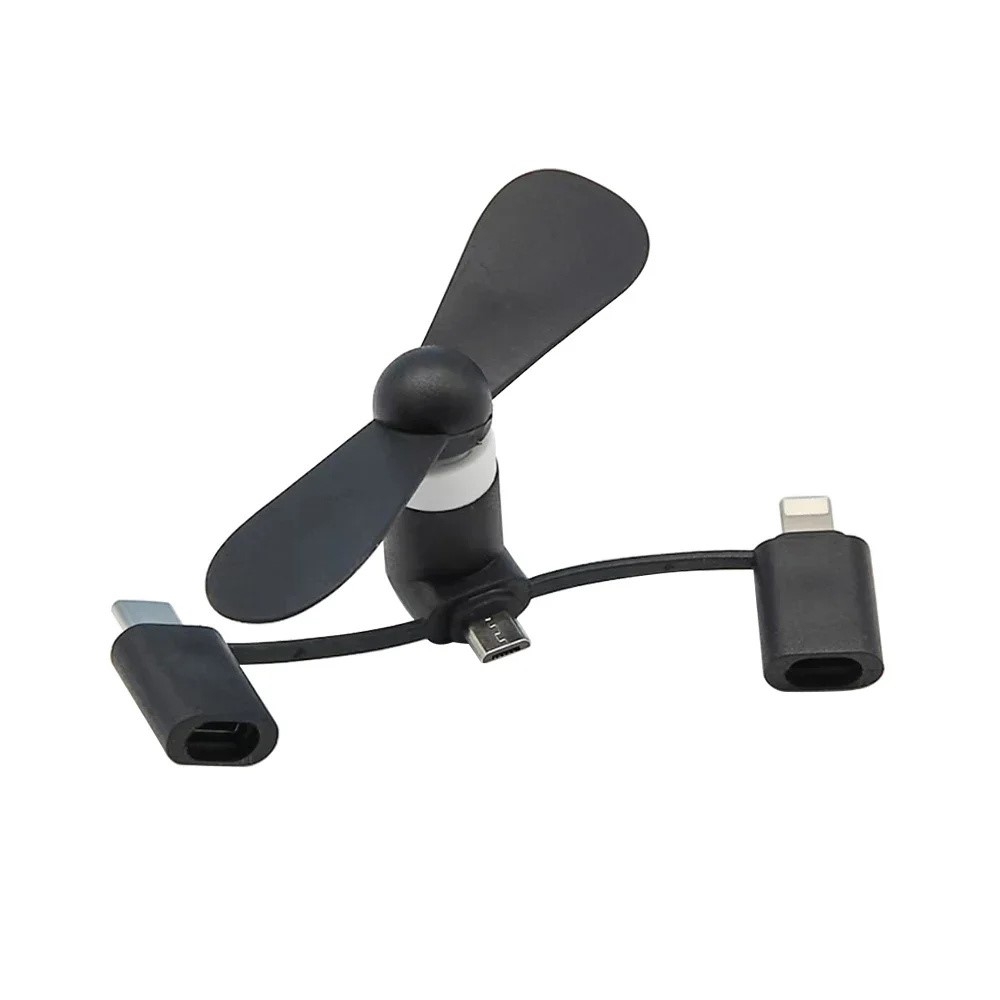 Fläkt Kylfläkt Micro USB USB-C Lightning Minifläkt Bärbar Smartphone Laptop