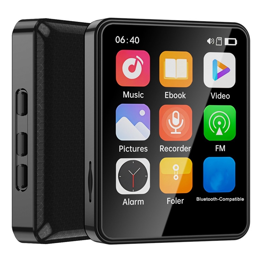 2,4" pekskärm MP4 spelare Bluetooth FM-radio videospelare inkl 64GB Minneskort