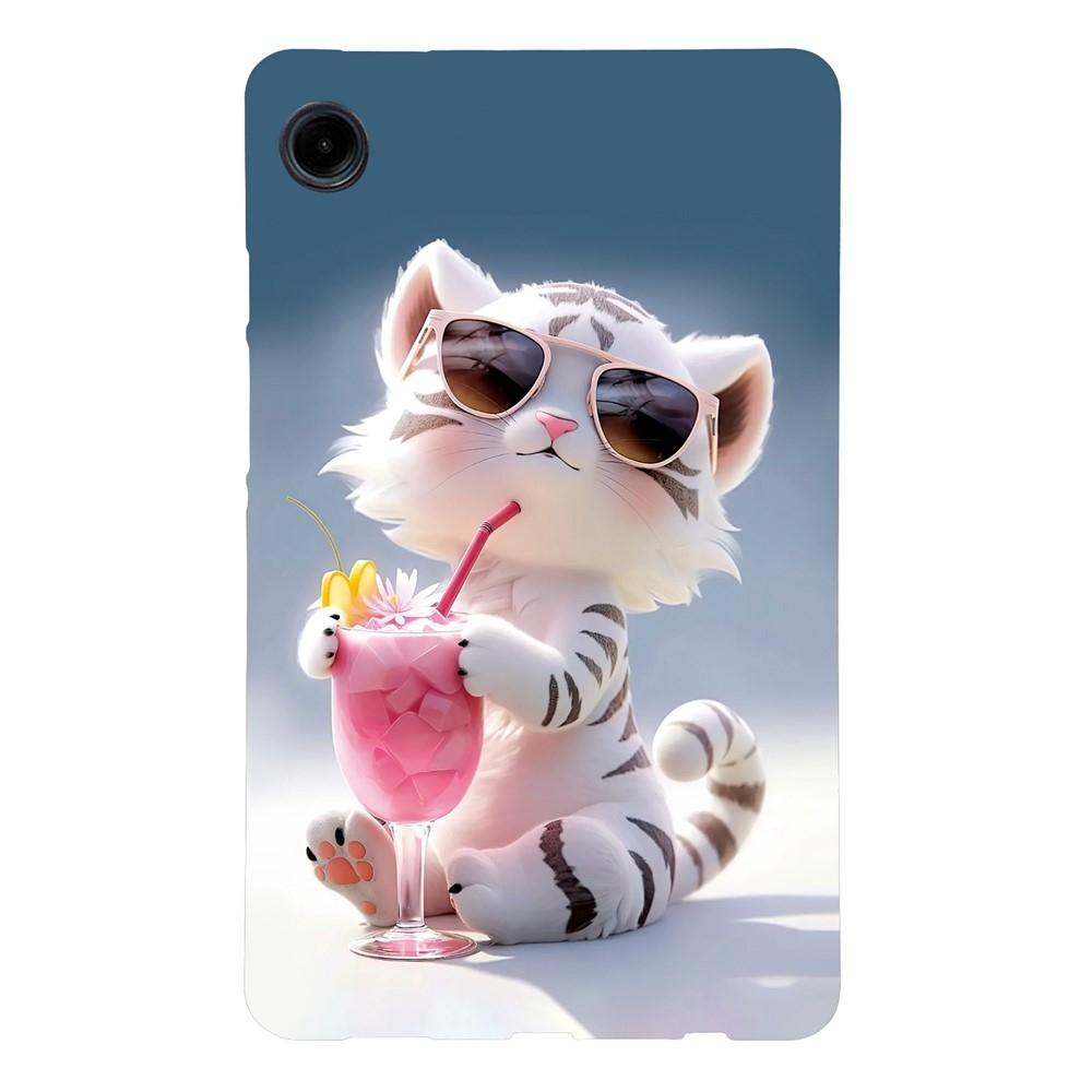 För Samsung Galaxy Tab A11 / A9 Fodral Mönstertryck Slim TPU skal Tiger