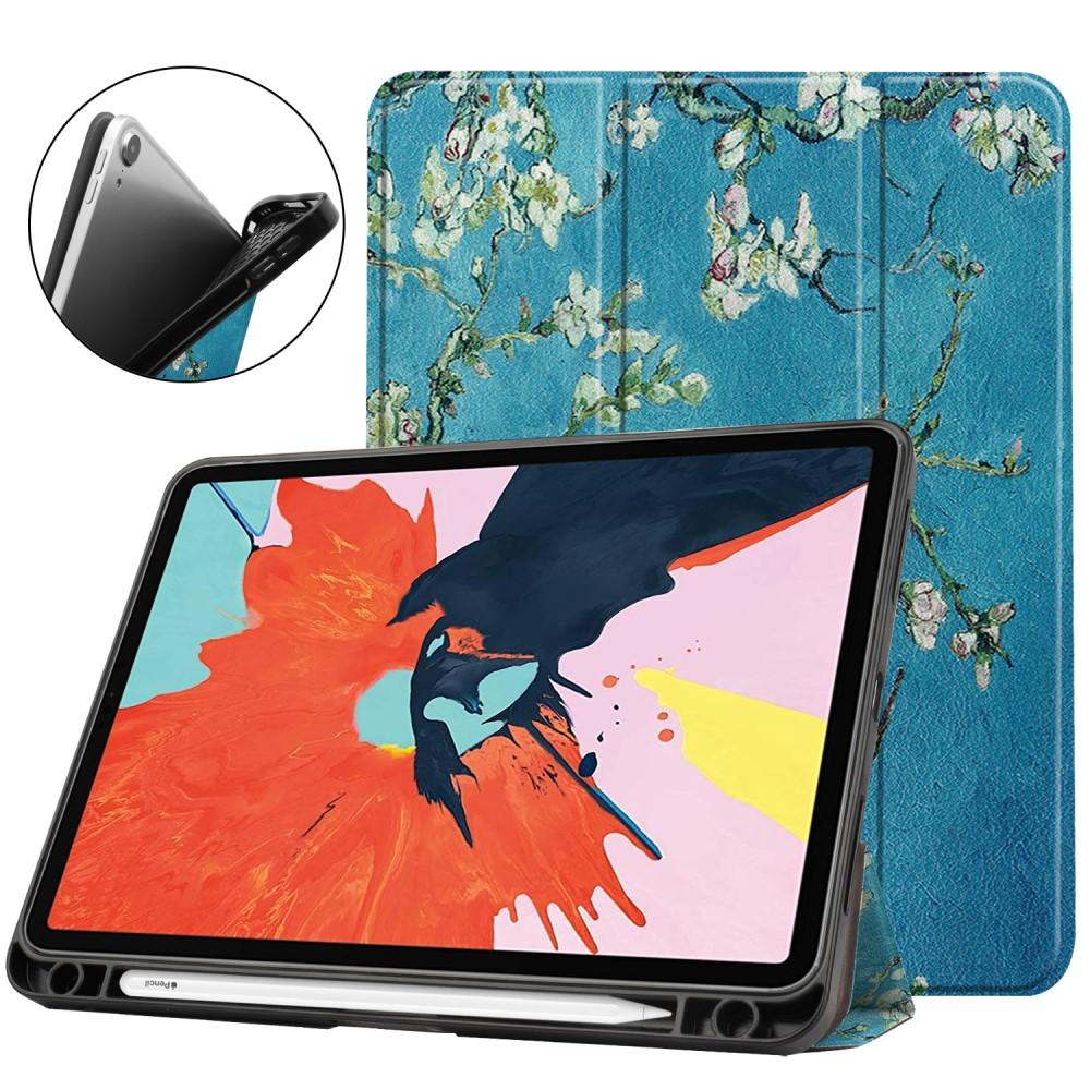 iPad Air (2020) (2022) Slim fit tri - fold fodral - Tree with Flowers