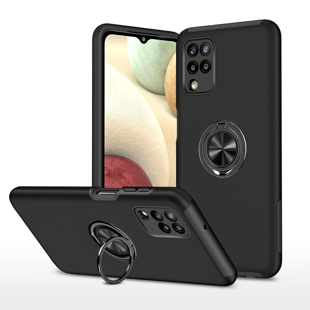 Galaxy A12 Hybrid skal med Finger Ring