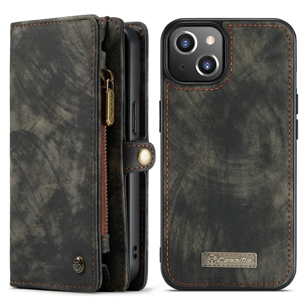 CASEME iPhone 13 Mini Retro plånboksfodral - Svart