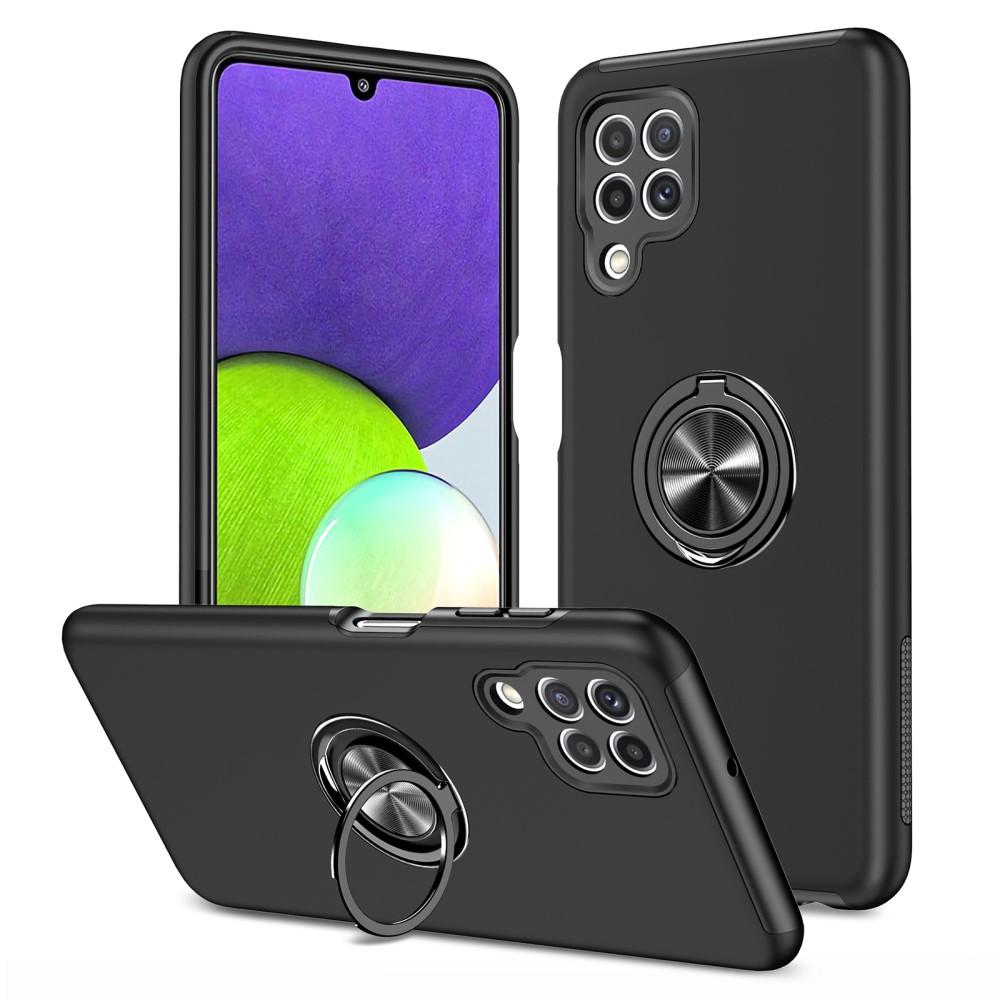 Galaxy A22 skal med Finger Ring och inbyggd plåt