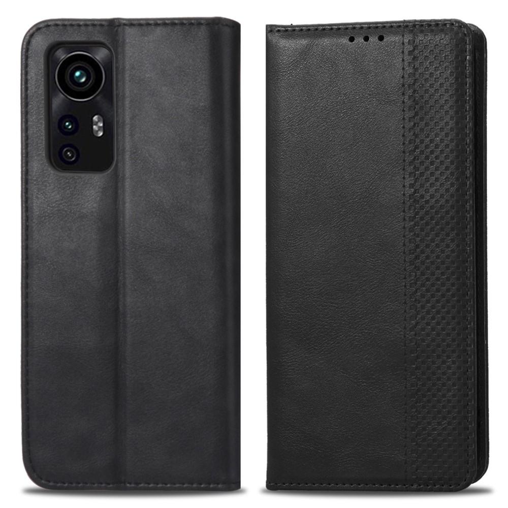 Xiaomi 12 Vintage Lommebok - deksel/deksel - Svart