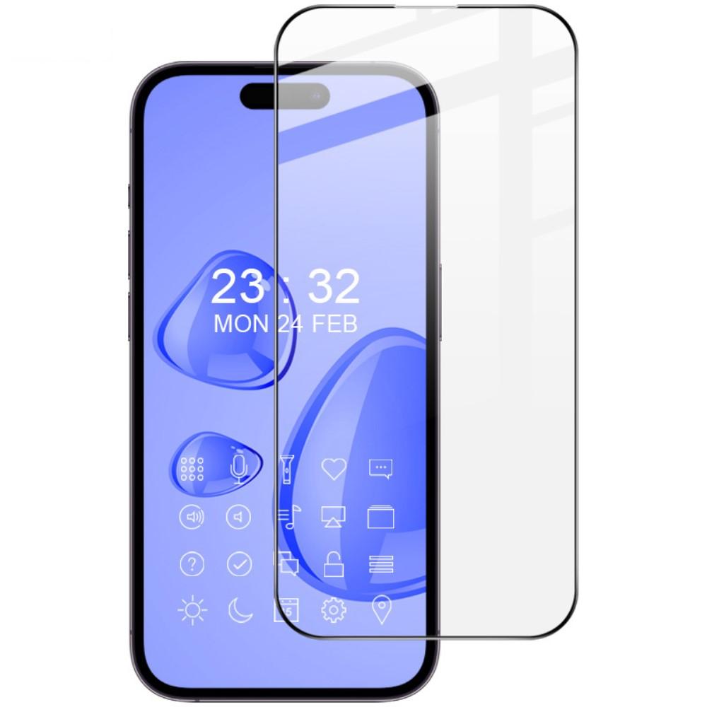 iPhone 14 Pro IMAK Pro+ Heltäckande Härdat Glas Svart Ram