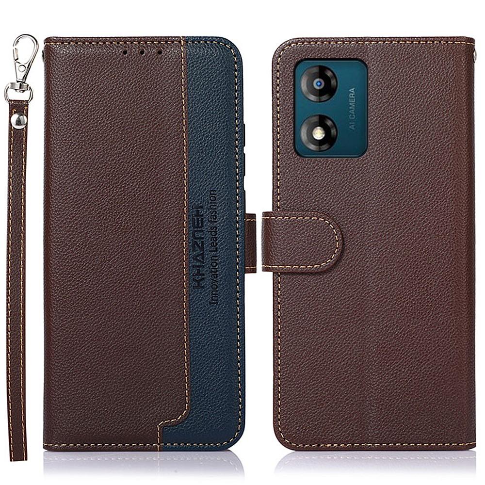 KHAZNEH Motorola Moto E13 Plånboksfodral - Brun
