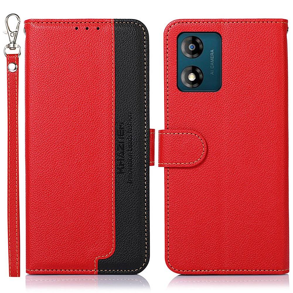 KHAZNEH Motorola Moto E13 Plånboksfodral - Röd