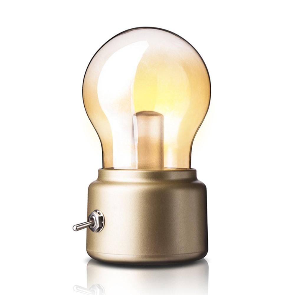 Retro glödlampa för sängbord LED - lampa Uppladdningsbar