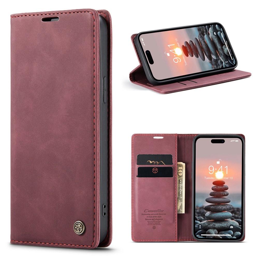 CASEME Plånboksfodral iPhone 15 Pro Max - Röd