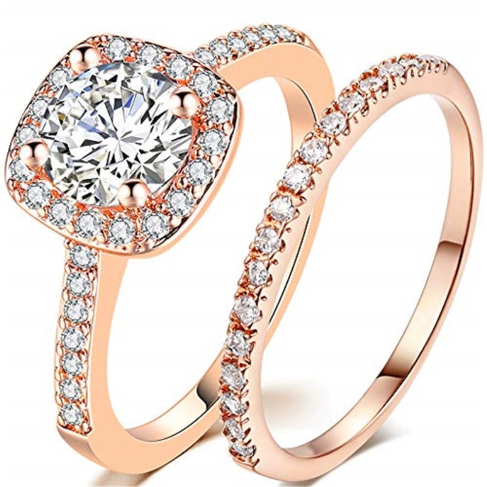 2st Ringar Cubic Zirconia Stapelbara - Storlek 11