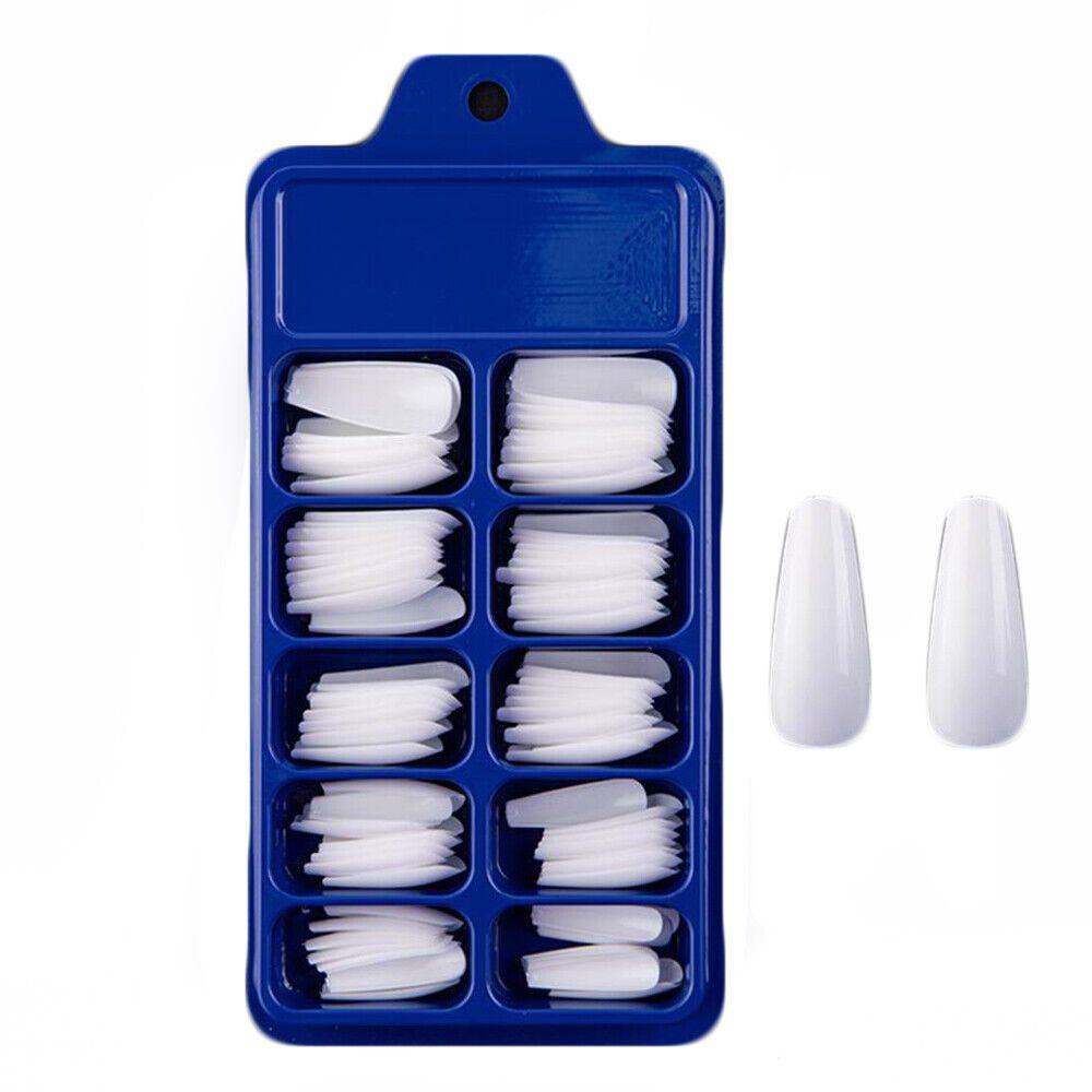 Vita Nageltippar - Akryl - 100 st