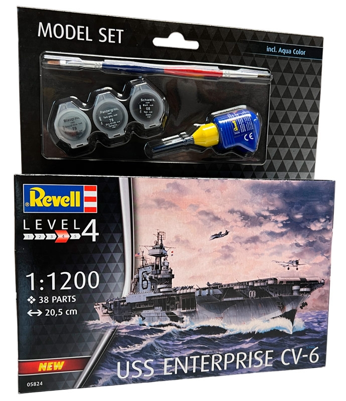 Revell Model set USS Enterprise CV-6 1:1200 Modellbyggsats