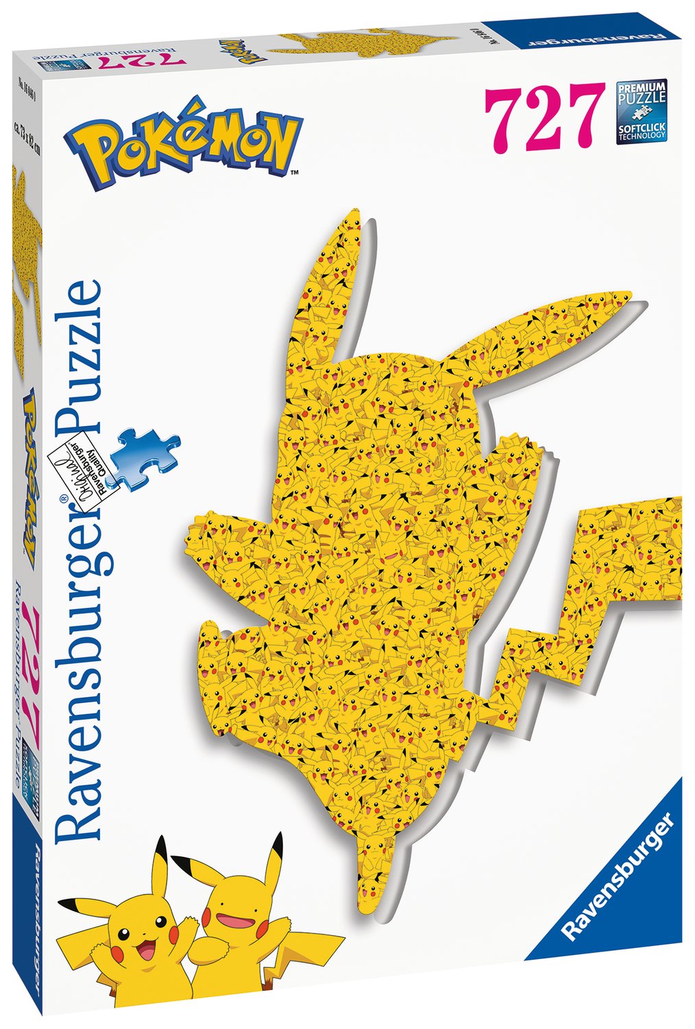 Ravensburger Pokemon Shaped Pikachu Pussel 727 bitar