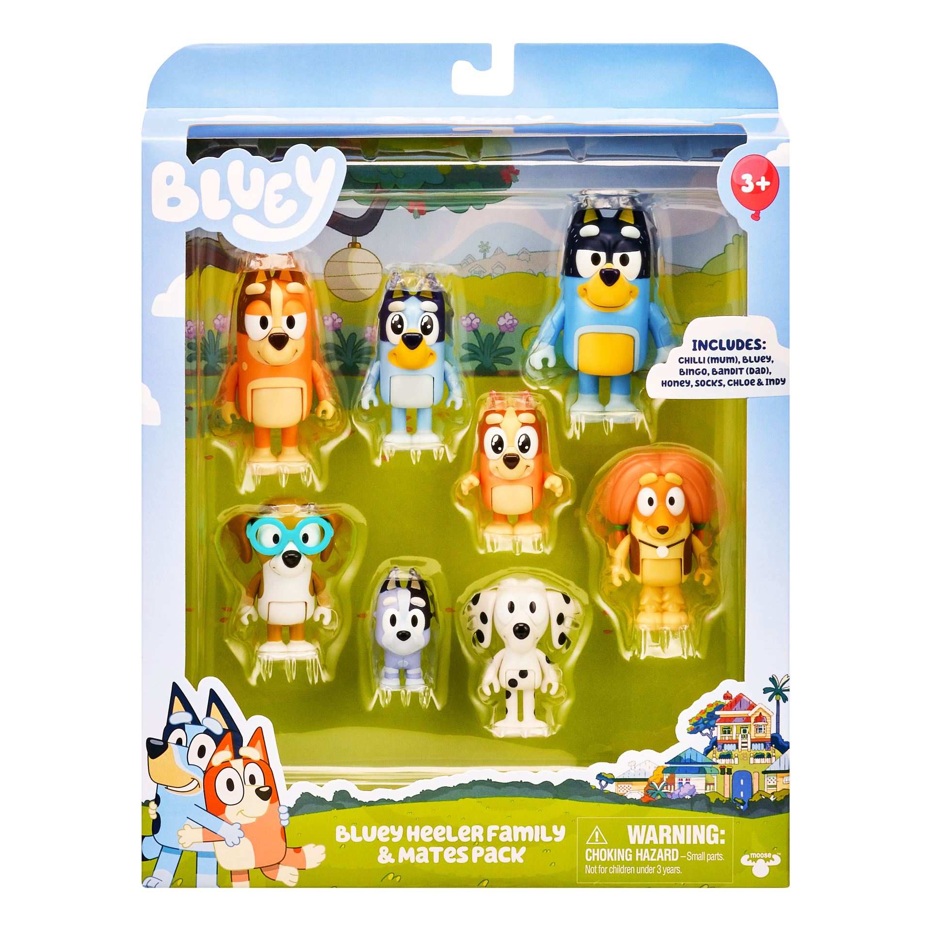 Bluey Figurpaket Blueys Family & Friends 8-pack