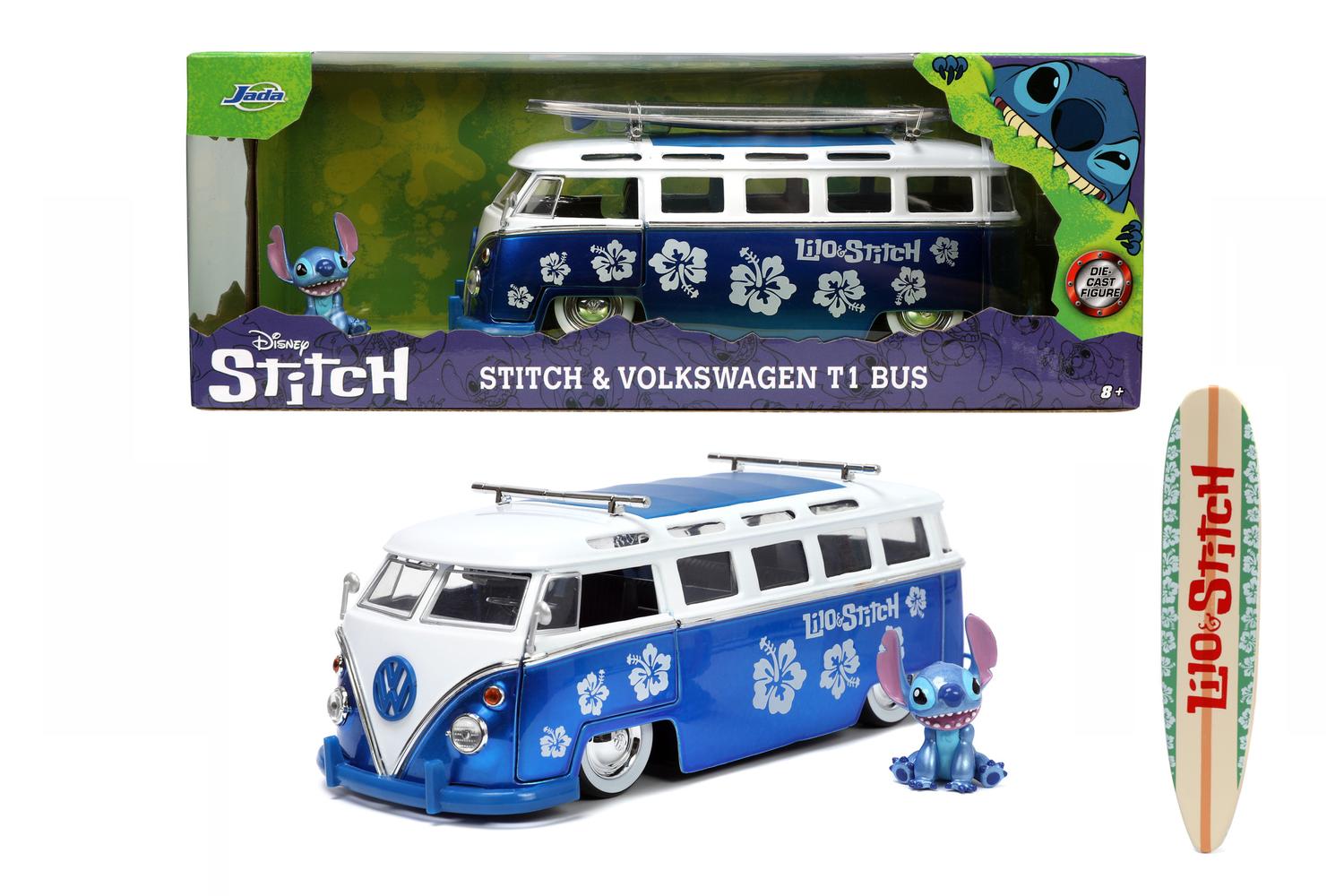 Disney Stitch & Volkswagen T1 Buss Metall 1:24