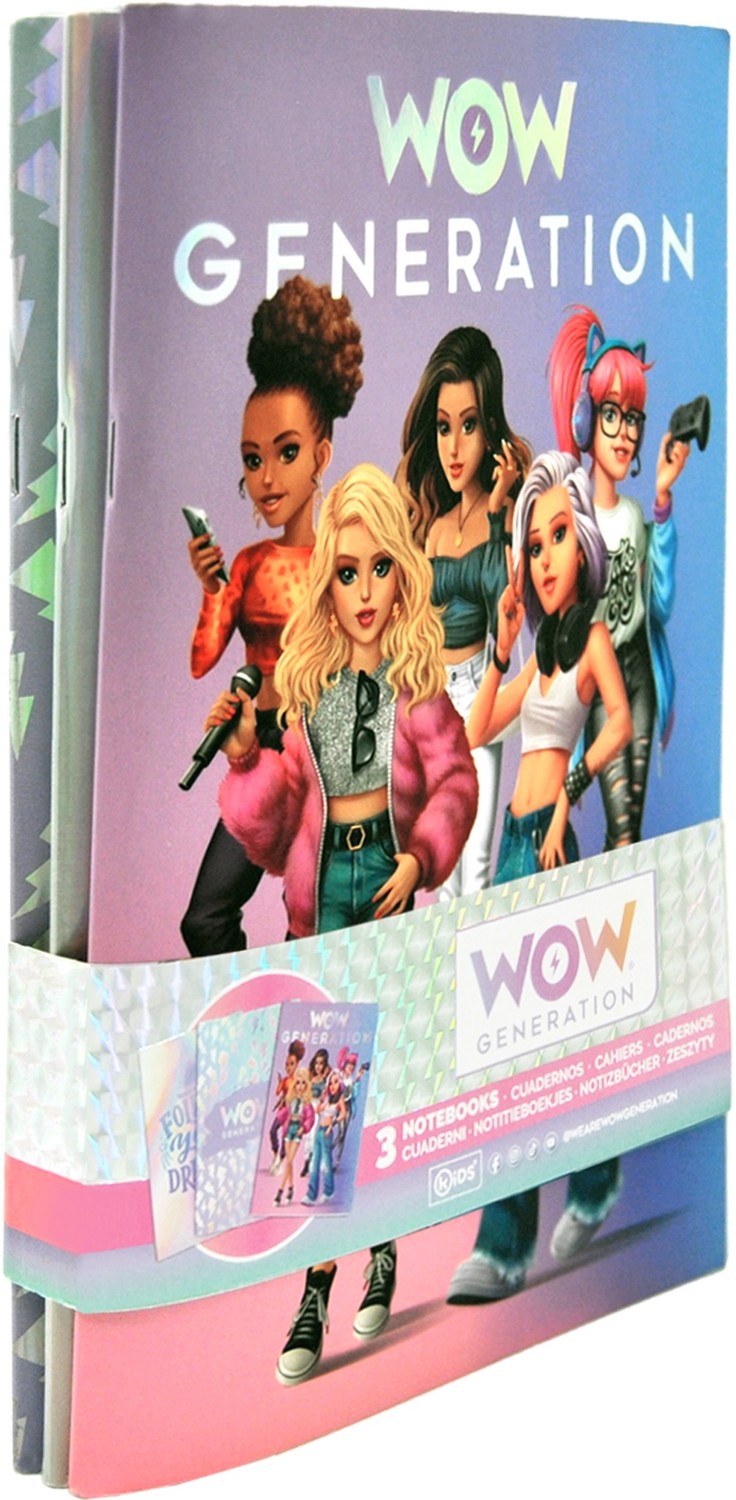WOW Generation Anteckningsbok A5 3-pack