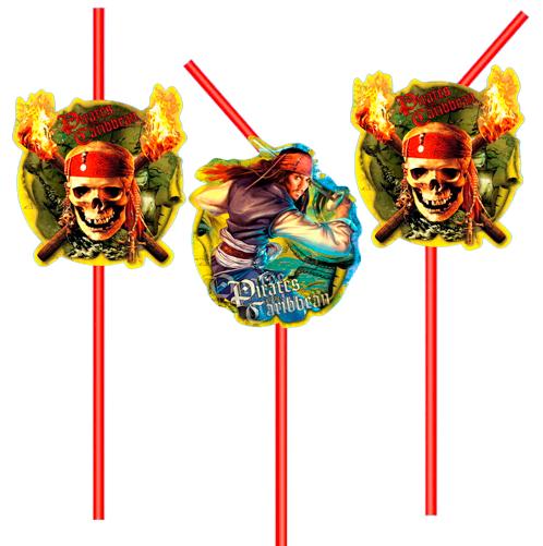 Sugerør 10 stk pirates of the caribbean sugerør pirater