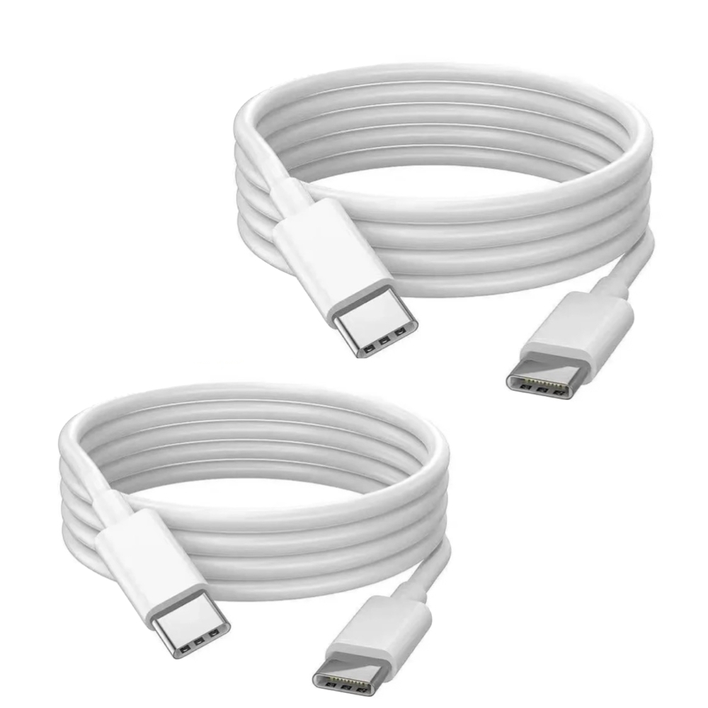 2-PAKK 2m hurtigladekabel USB-C til USB-C
