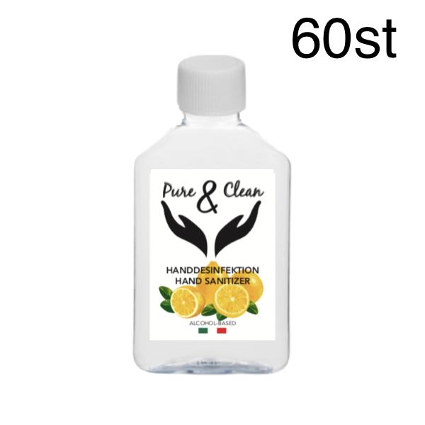 Handdesinfektionsgel citron 80 ml 60% alkohol 60-pack