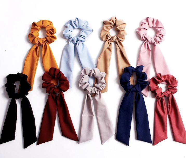 Hårsnoddar , hair Scrunchies med scarf, hårband, Hair bands