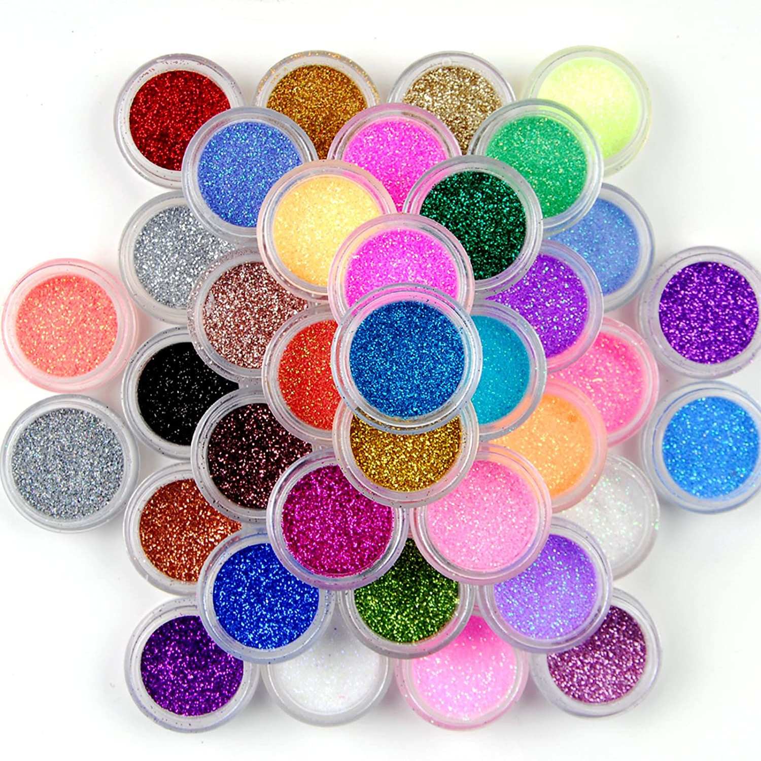 45st burkar glitter för nageldekoration