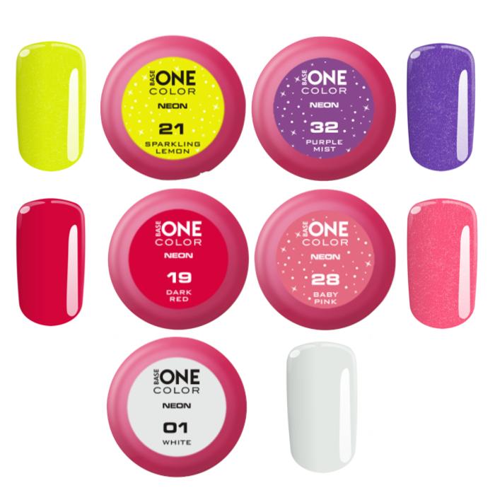 5-pack Base one - Neon - Set UV-gel