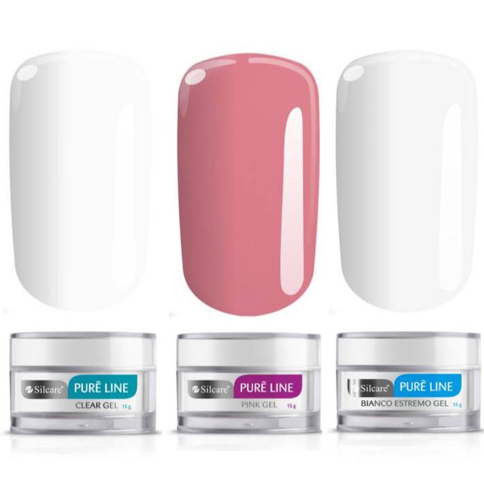 3-pack Pure line - Builder - Clear, Pink, Bianco extremo 45g