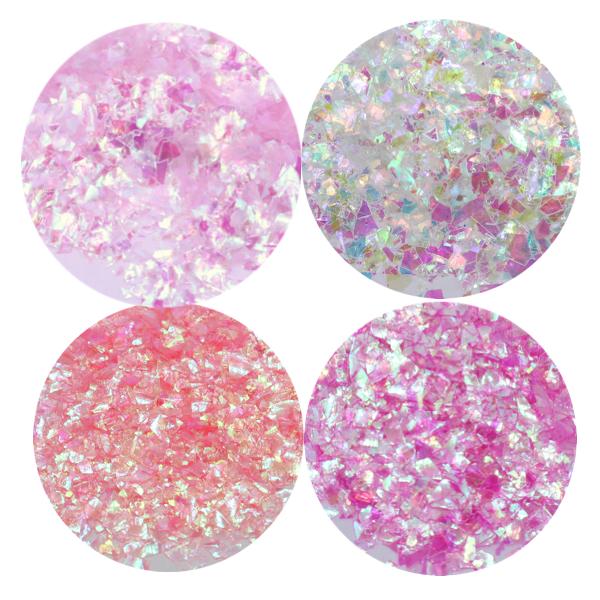 4st Nagelglitter flakes - Summer edition - Nageldekorationer