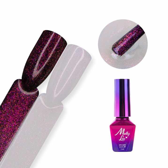 Mollylac - Top no wipe - Mixy Fuchsia - UV-gel/LED -Topplack