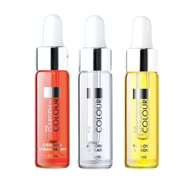3-pack - Nagelbandsolja - Jordgubb, Citron, Mandel - 15ml