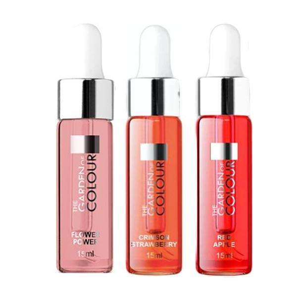 3-pack - Nagelbandsolja - Blomma, Äpple, Jordgubb - 15ml