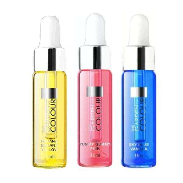 3-pack - Nagelbandsolja - Banan, Vanilj, Tuggummi - 15ml