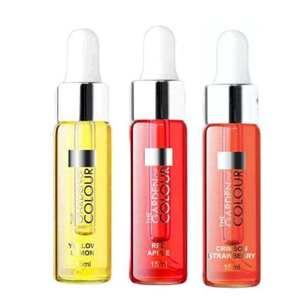 3-pack - Nagelbandsolja - Citron, Äpple, Jordgubb - 15ml