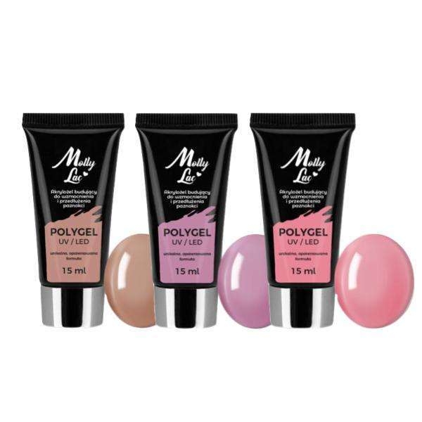3-pack Polygel - Powder gel - 45ml - Akrylgel - Builder