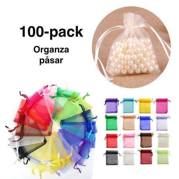 Organzapåsar 9x7 cm 100-pack, välj färg