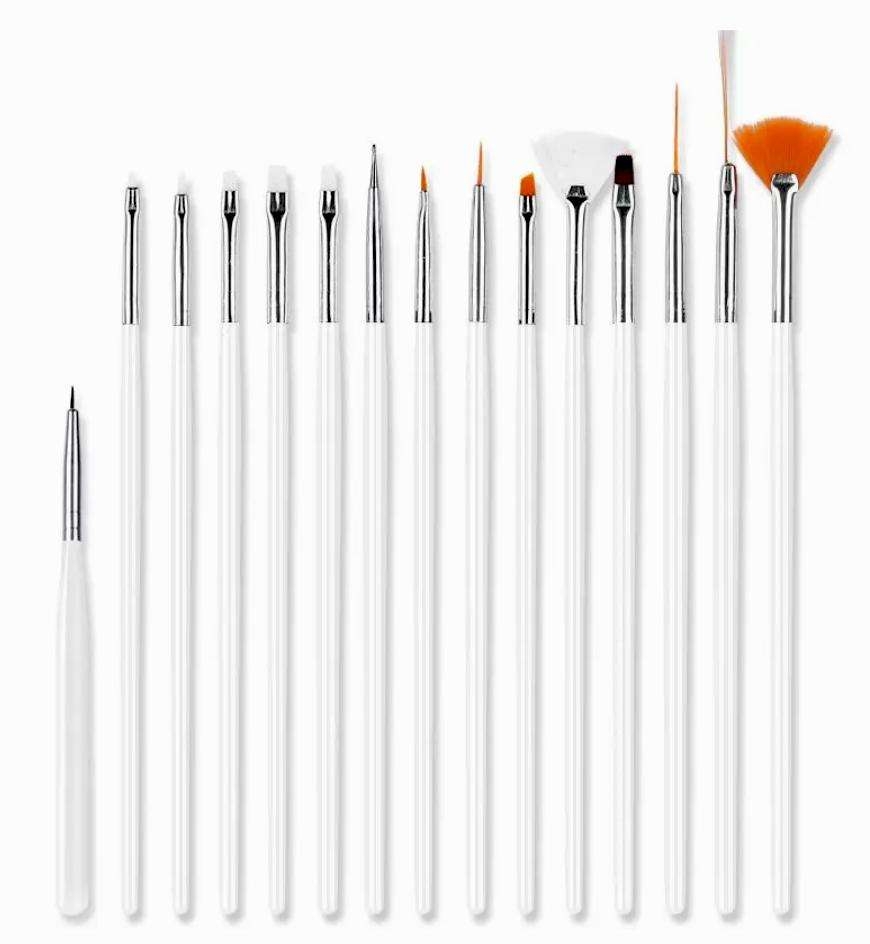 15-pack Nagelpenslar - Nail art - Nagelkonst