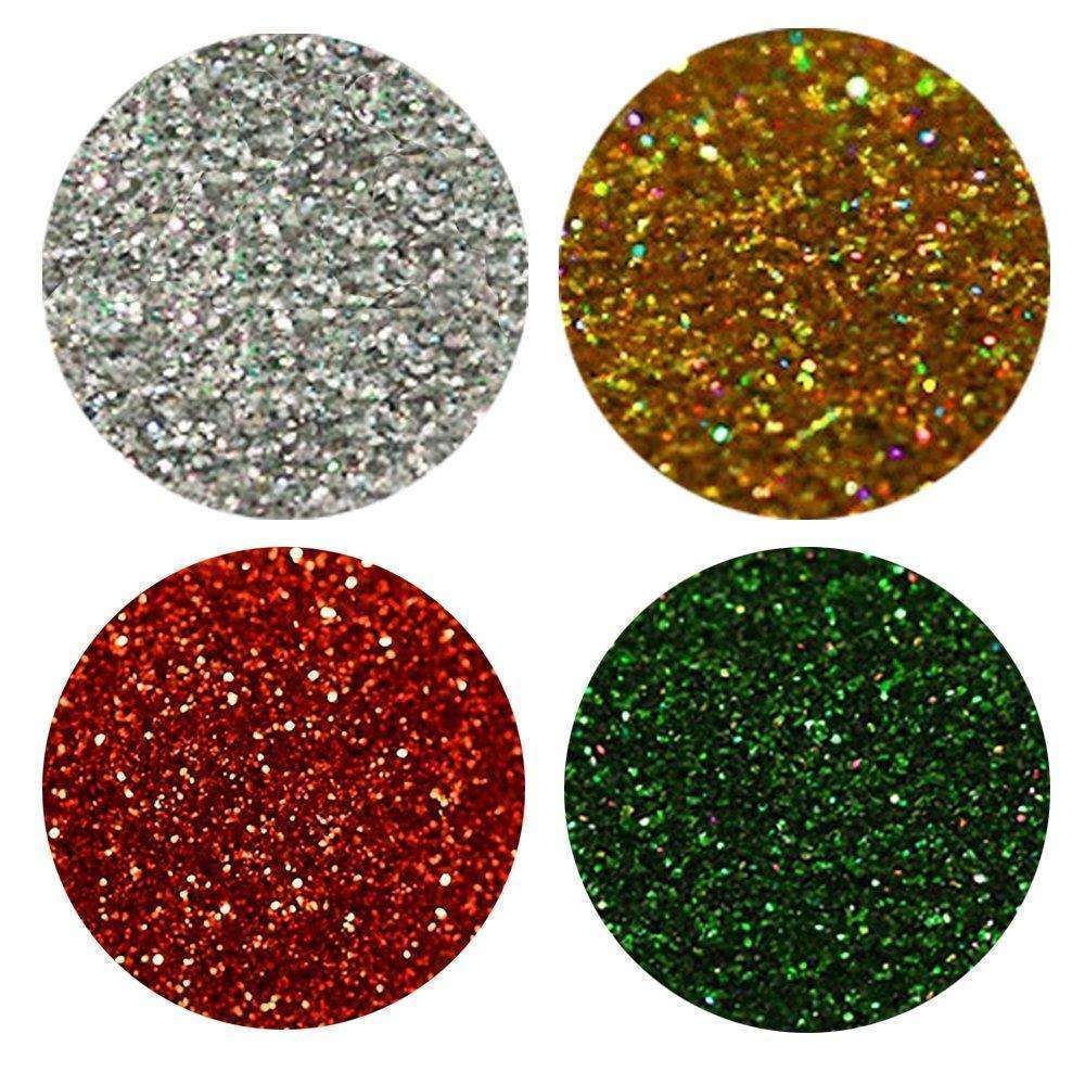 4st Nagelglitter - Juldekorationer - Julglitter