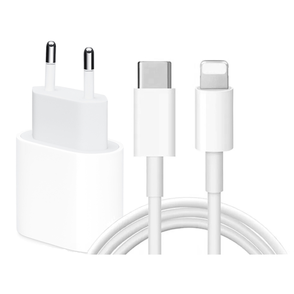 iPhone hurtiglader strømadapter - Lightning USB-C - 2m