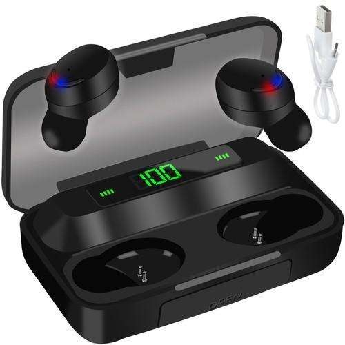 Trådlösa Bluetooth Hörlurar med LCD-Skärm och Powerbank