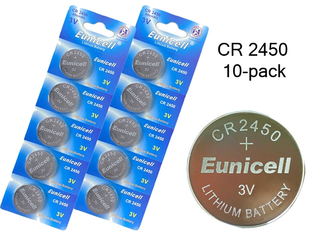 CR2450 10-pack Litiumbatteri 3V Eunicell