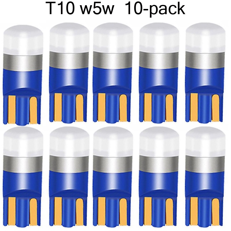 t10 w5w blå, 10-pack LED-lampor med 1 st 3030smd chip