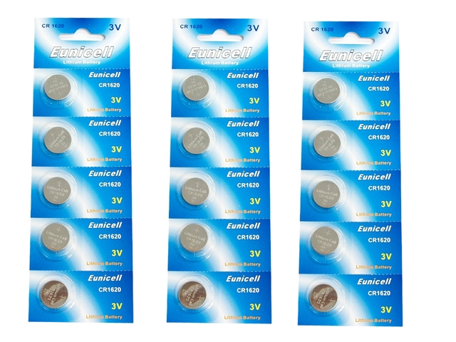 CR1620 15-pack Lithium batterier 3V