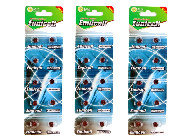 30-pack AG1 364 363 sr621sw sr60 v364 d364 lr621w LR60 batteri