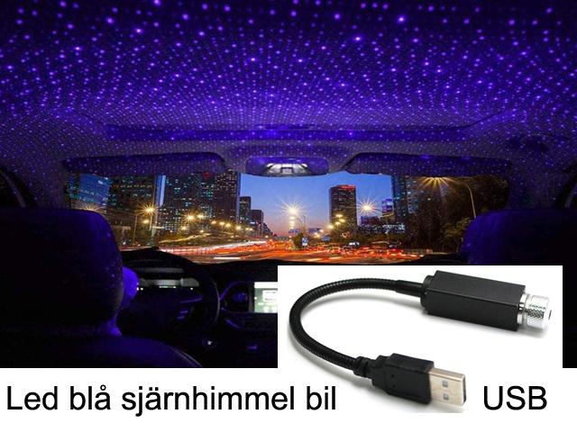 Led stjärnhimmel blå med olika mönster usb 5v 100mv 28cm