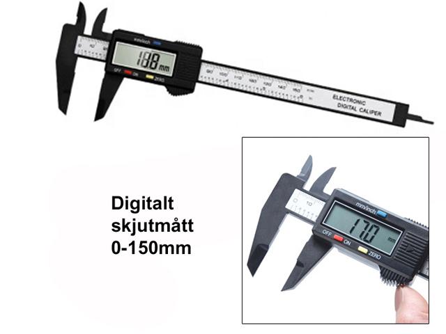Skjutmått 0-150 mm  inkl. batteri